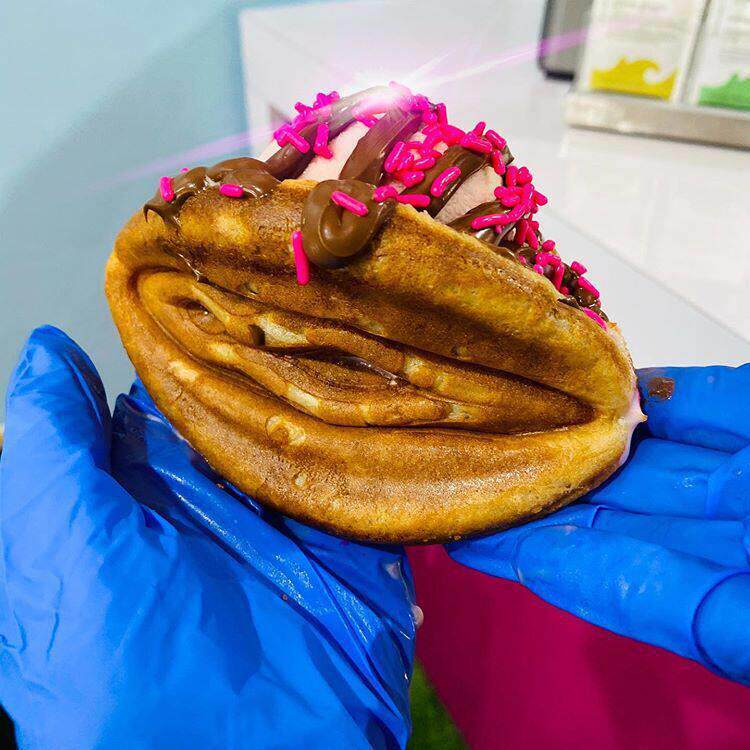 夫饼机华机西249班牙原创新形华夫鲍鱼华华夫蛋煎糕夫饼机器饼设