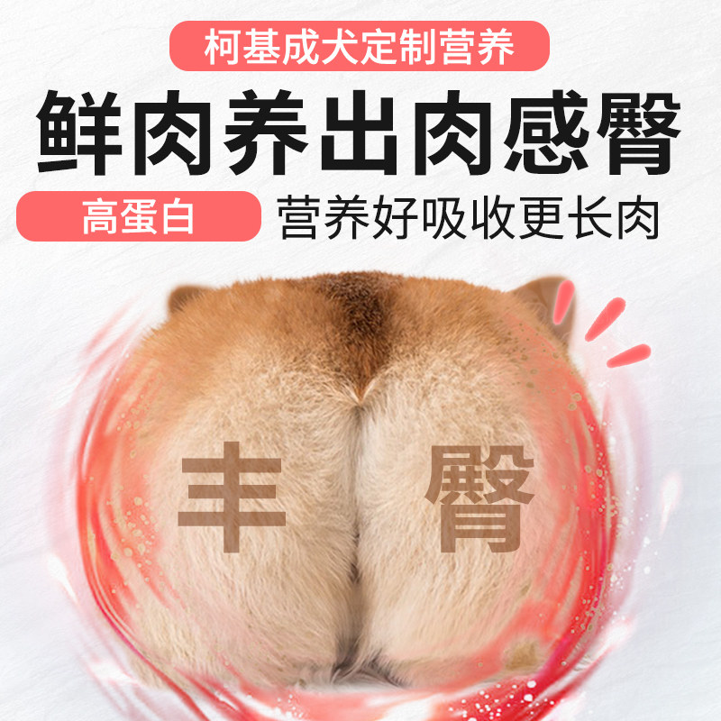 柯基专用狗食成犬6斤装小型犬丰臀增肥全价40补钙防掉毛去泪痕