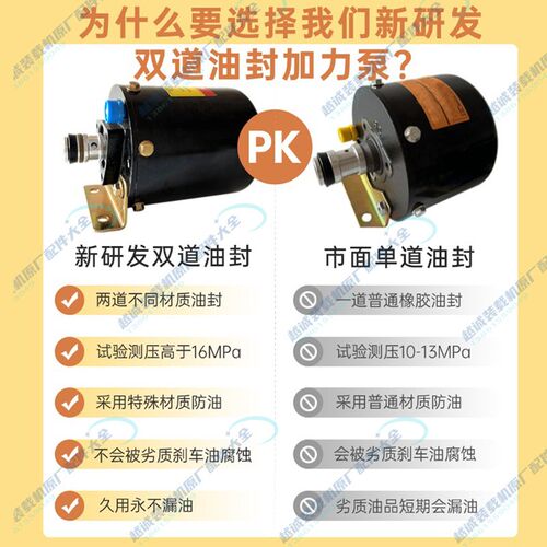 装载机加力泵厦工山晋常林龙工徐工柳工铲车刹车助力泵油壶双油封