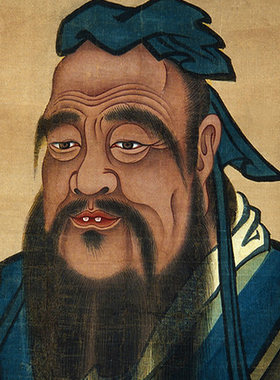 先师孔子轩辕黄帝老子圣像名人画像国学学校人物中式装饰卷轴挂画