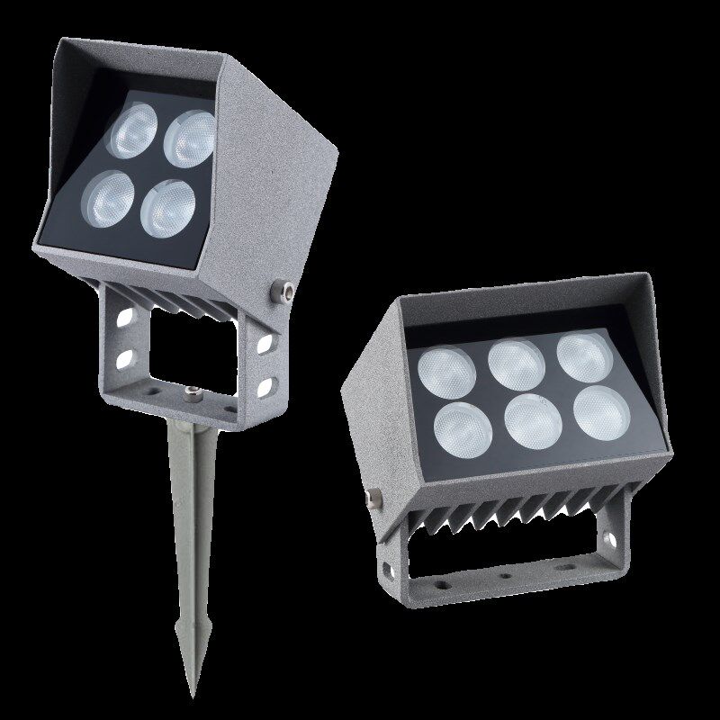 LED户外防水小射灯方形投光灯插地照树灯地插灯户外亮化一束光灯