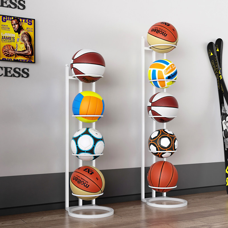 简易家用室内儿童篮球收纳架球类摆放置物架幼儿园球架放球收纳筐