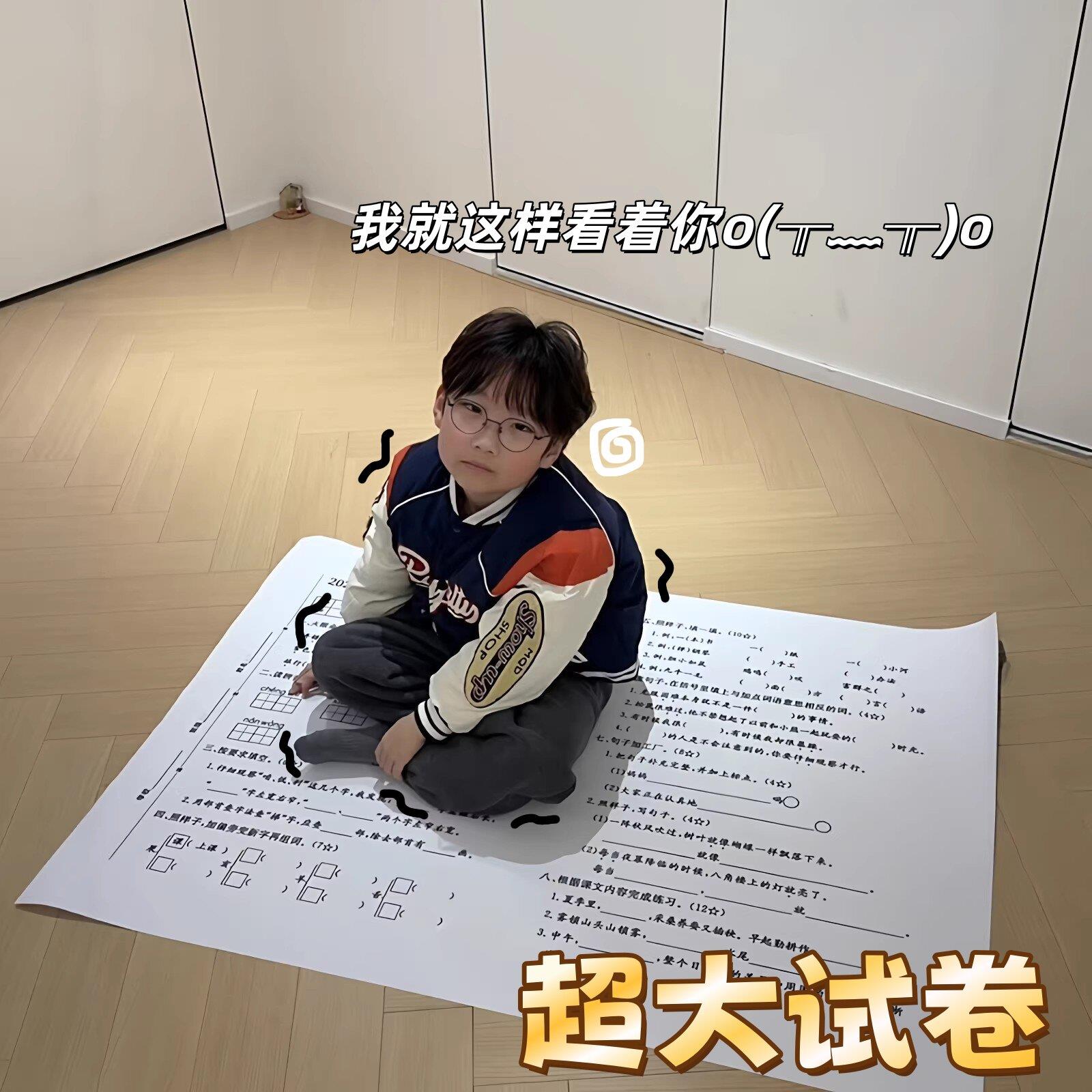 一年级超大试卷高清打印巨无霸考试试卷初中生特大版真题制作卷子
