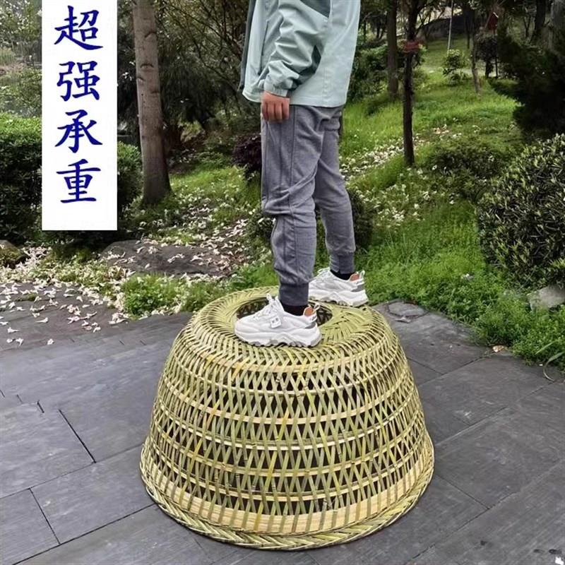 竹编手工大竹罩宠物罩大鱼罩大灯罩家用道具手工特厚编织鸡笼竹笼