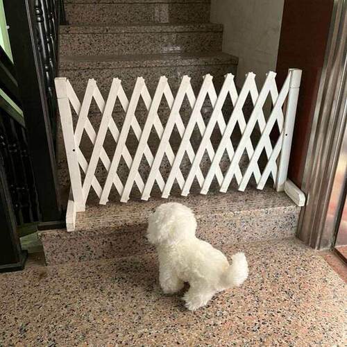 宠物围栏狗笼隔断拦狗栅栏阳台隔离门可伸缩栅栏门挡狗挡猫兔护栏