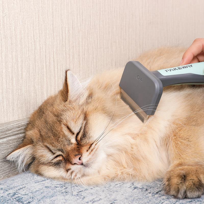 换毛季的救星 猫咪梳毛刷开结梳猫毛梳猫毛清理器梳子去浮毛用品