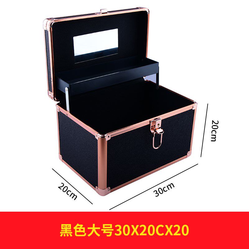 专业采耳工具箱大号修脚足浴箱采耳箱双层金属化妆箱全新结实耐用