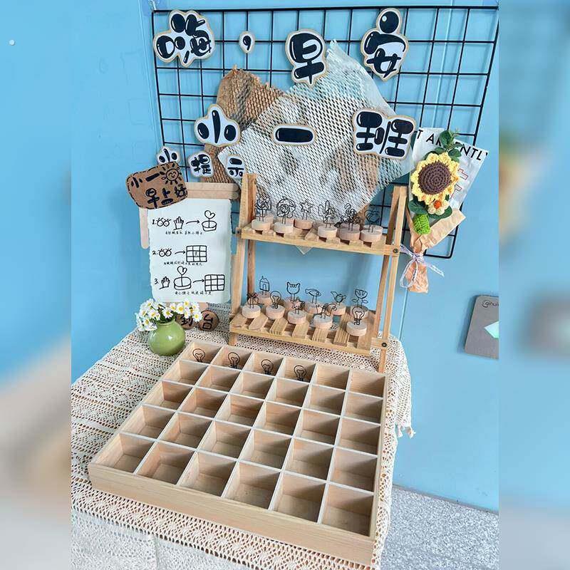幼儿园意签到台桌面布创置小班入园自主打卡进区规则环创摆件装饰