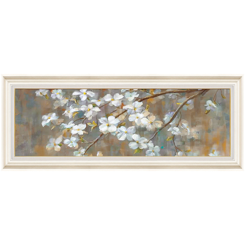 卧室床头装饰画美式挂画主卧田园复古壁画横幅墙画工艺画背景墙画