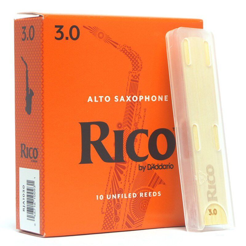 达达里奥Rico哨片黄盒橙盒中音萨克斯哨片瑞口降e调芦苇2.5号整盒