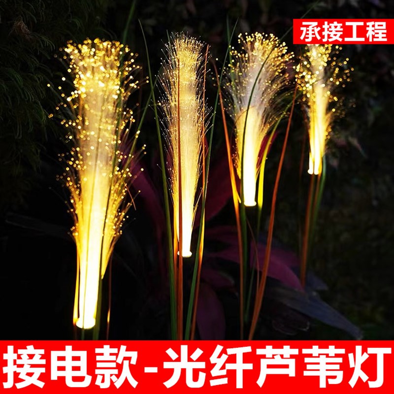 接电光纤芦苇灯户外别墅花园亮化工程灯氛围装饰地插灯庭院草坪灯