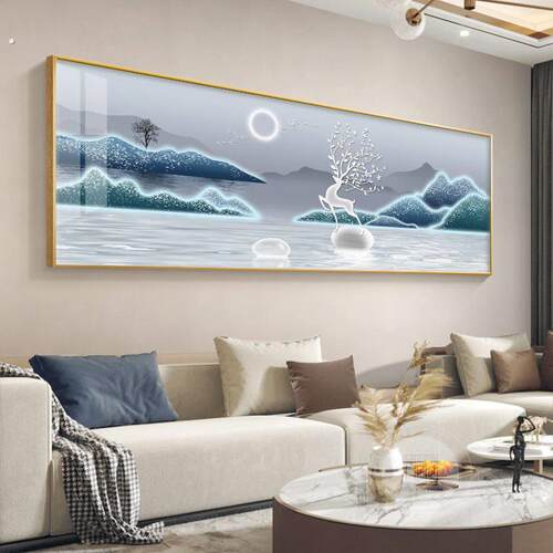 轻奢高级感羽毛客厅装饰画现代简约沙发背景墙壁画大气寓意好挂画
