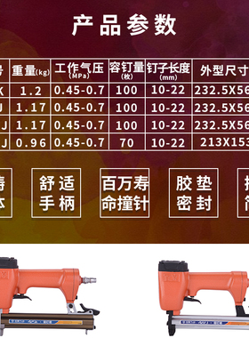气动码钉枪1013J门型钉枪1022J马钉枪422J气钉枪425K气动U型钉枪