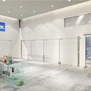 服装店不锈钢展示架女装店落地式上墙挂衣杆童装货架男装店陈列架