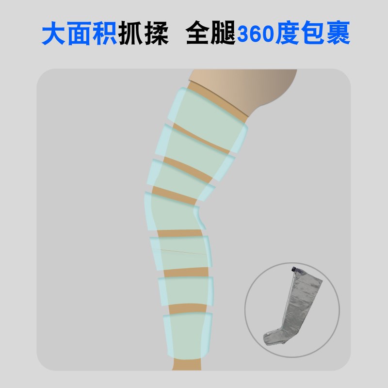 全自动揉捏腿部按摩器家用老人康复疏通经络智能空气波压力按摩仪