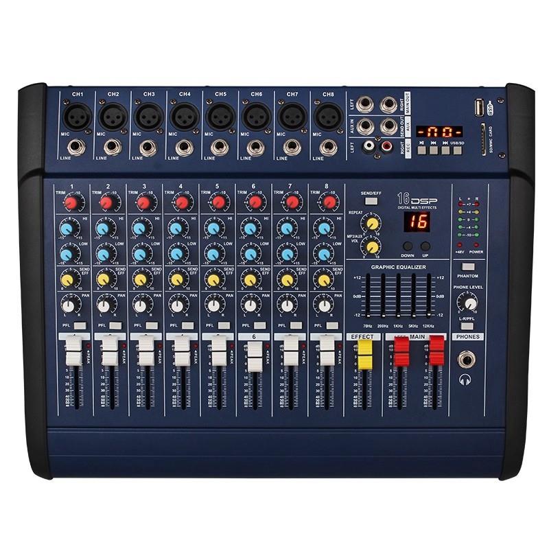 混音器带功放AllPMX402D 4路6路8路家庭KTV小型演出带USB蓝牙