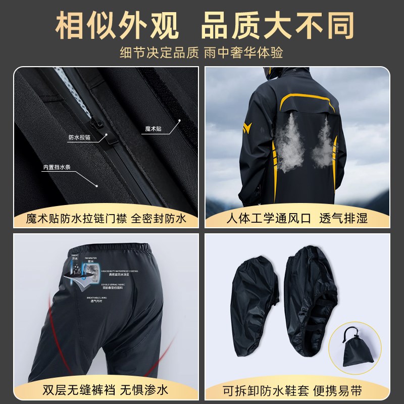 雨衣男款全套摩托车骑行服防风防雨分体长款全身防暴雨农民干活