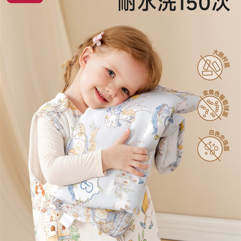 婴儿蚕丝纱布睡袋宝宝夏季薄款夏天无袖背心式儿童防踢被四季通用
