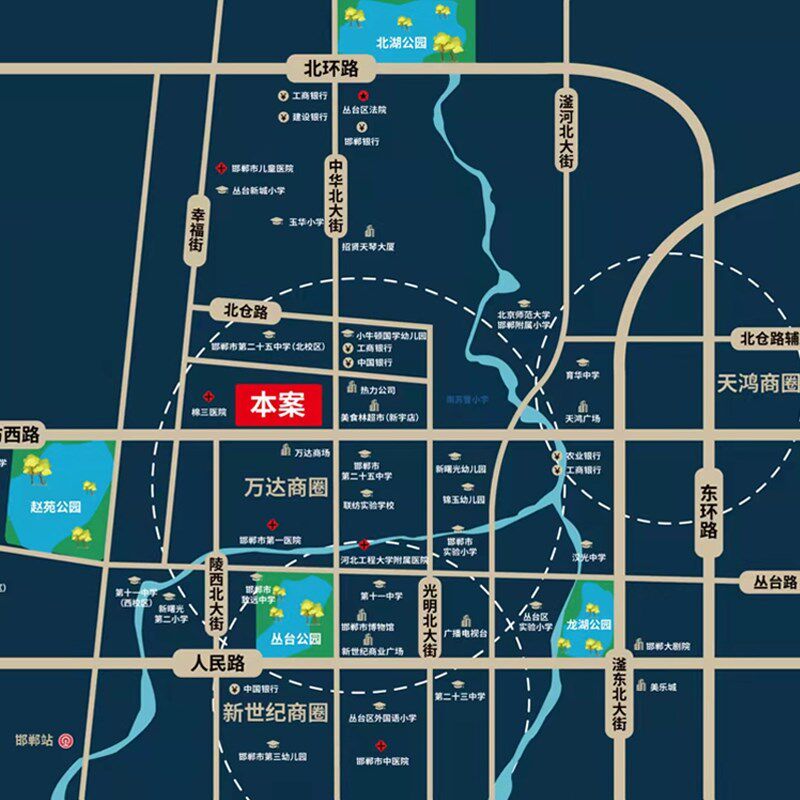 房地产楼盘区位图线路图地图定制设计手绘景区旅游规划交通图制作