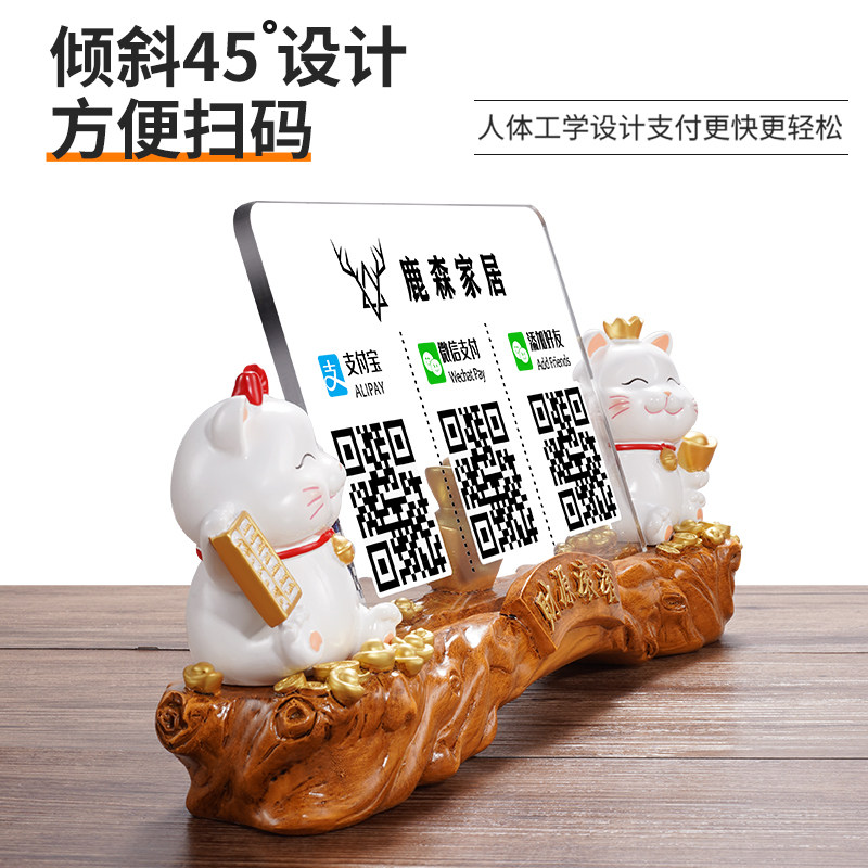 创意前台招财猫摆件开业礼品送朋友开张收银台装饰发财猫送礼摆件