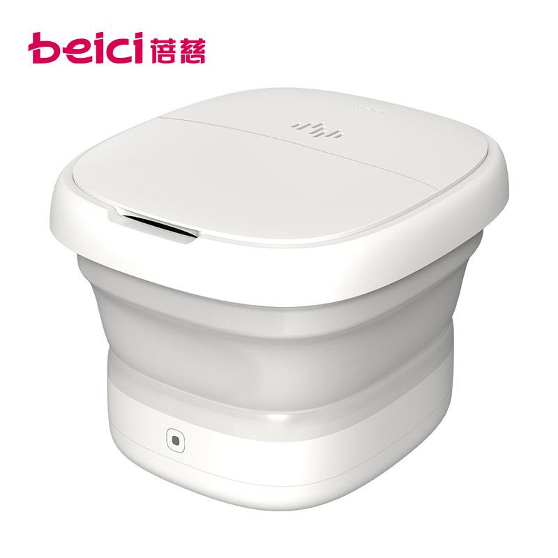 蓓慈小风琴可折叠泡脚桶加热恒温洗脚盆家用送礼自动足浴器折叠盆