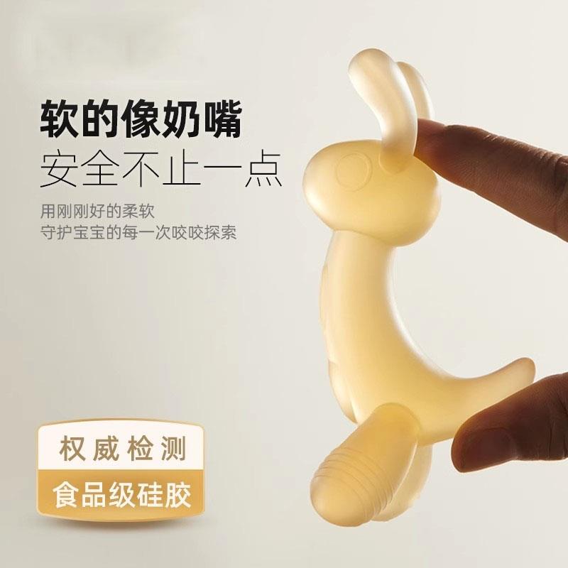 澳洲新款婴儿牙胶磨牙棒食品级硅胶咬咬胶宝宝防吃手抓握训练耐咬