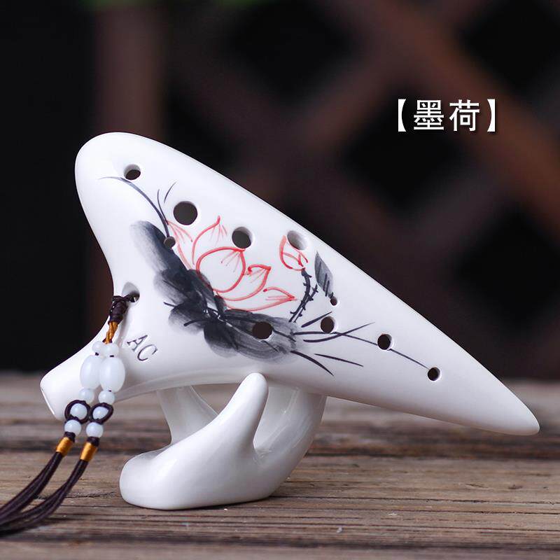 陶笛乐器12孔ac调 初学者中音C调笛子乐器专业十二孔赠曲谱书教程