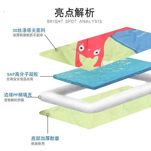 狗垫子宠物狗狗冰垫睡觉用地垫猫咪用狗笼垫板狗窝凉睡垫四季通用