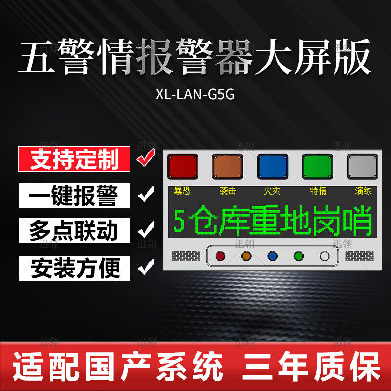 迅翎局域网五警情多级联动报警器