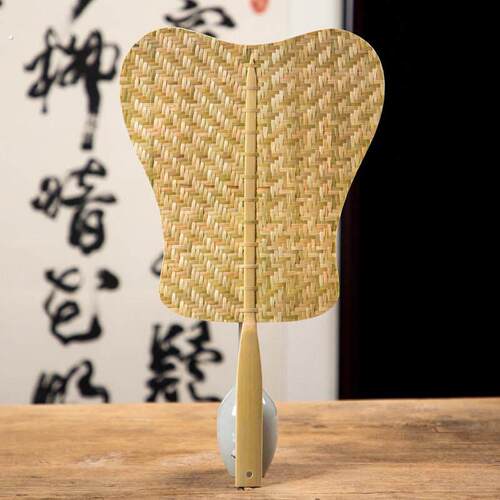 手工竹编芭蕉扇 竹青篾手工打磨编织制作 团扇舞蹈扇夏日纳凉收藏