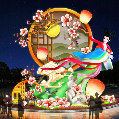 中秋国庆景观亮化花灯现货批发
