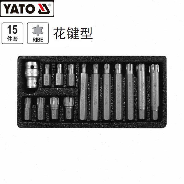 旋具 批头螺丝批工具10MMTO套型组头A易尔拓YT件套41015 Y 花-键9