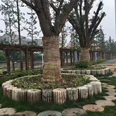 做旧青石石磙石碾铺地批发