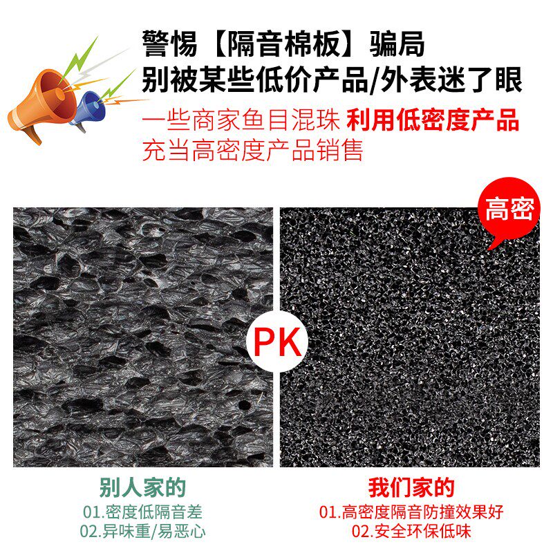 装饰性隔音板隔音棉墙体卧室隔音墙贴门贴KTV消音自粘贴吸音材料