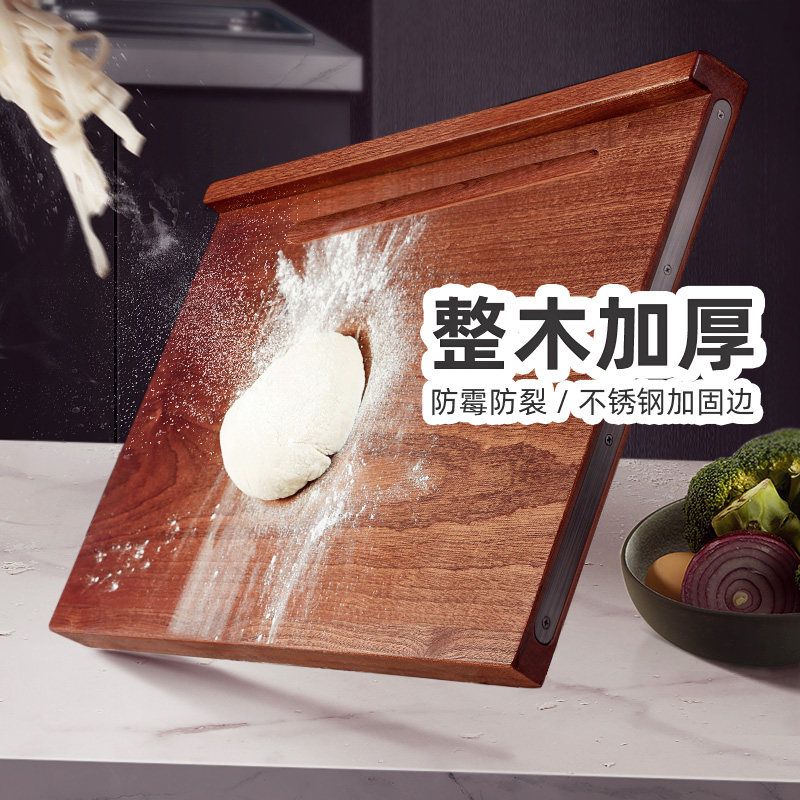乌檀整木擀面板砧板实木家用和面板大号揉面板加厚案板厨房切菜板