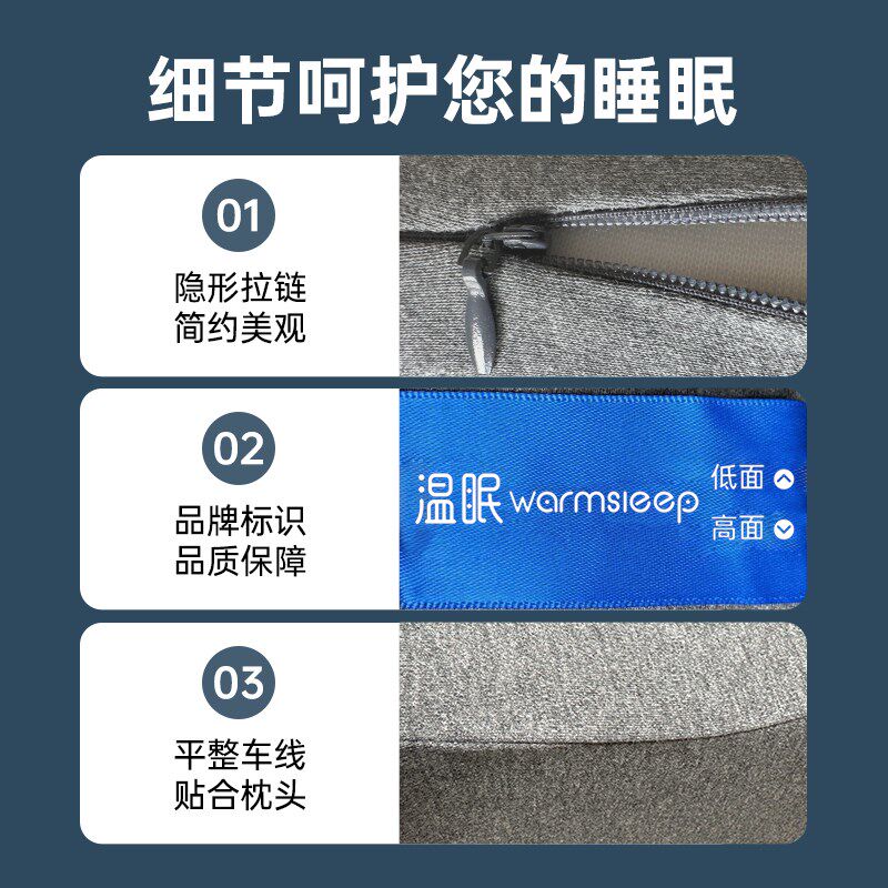 【人体工学护颈枕仿生矫正款专用枕套】温眠棉质亲肤透气包边枕套