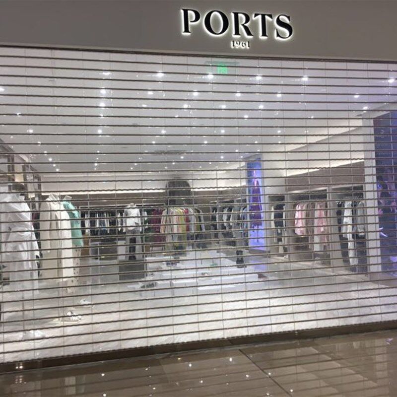 中国四川店铺水晶卷闸门订做不锈钢防盗卷帘门铝合金直条卷帘电动