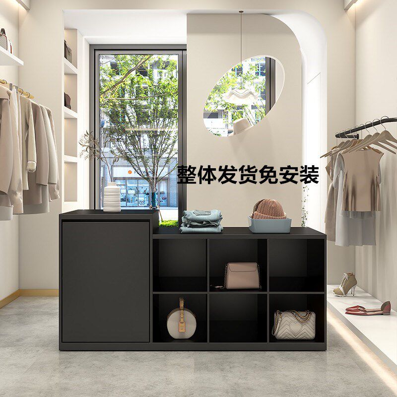 服装店女装店小型简约现代鞋店流水台中岛展示台橱窗中间陈列台