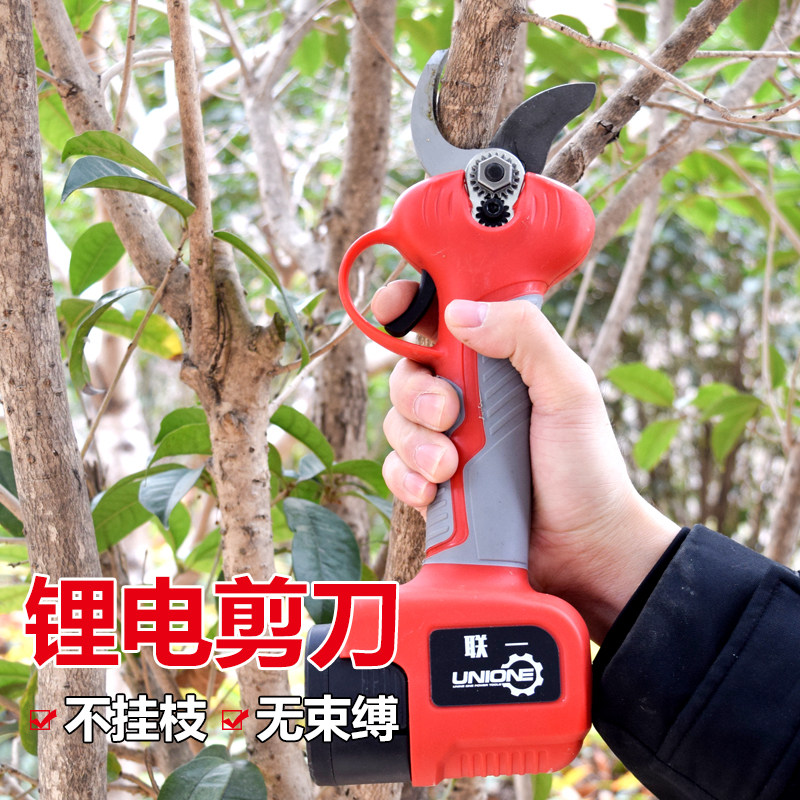 新款大口径电动修枝剪果树剪锂电剪子剪刀树枝修枝剪园艺果枝剪