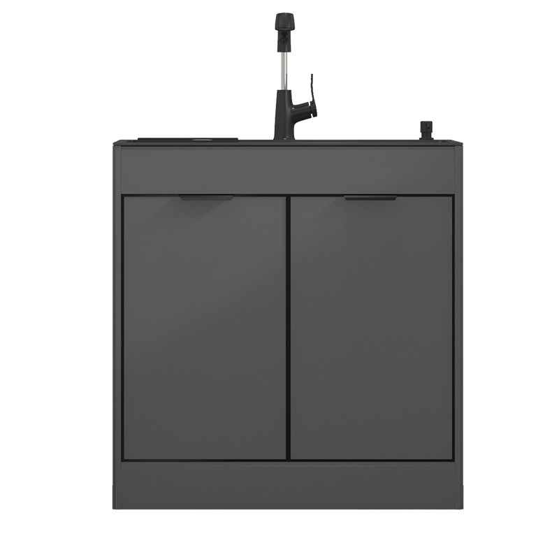 不锈钢水槽大单槽洗碗池厨房洗菜盆一体柜双槽家用落地式橱柜水池