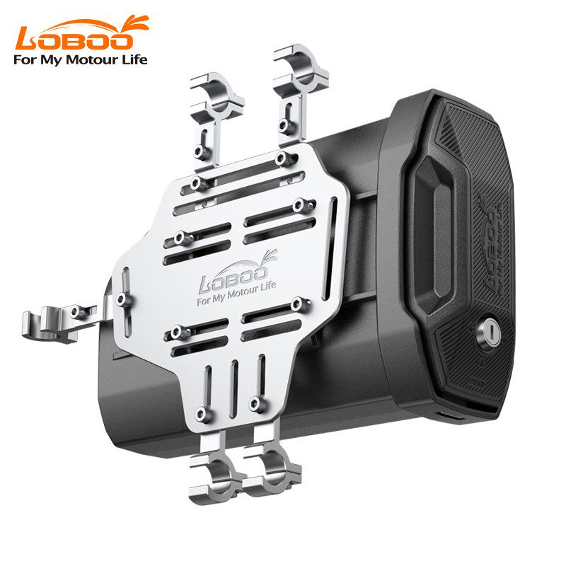 LOBOO萝卜摩托车工具箱骑行边箱边架铝合金带锁工具包边包便携式