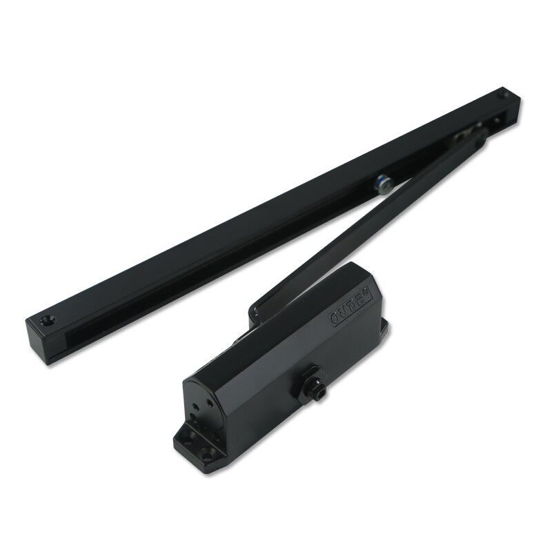 肯德基门闭门器商铺商用关门器液压缓冲90度定位黑色自动闭合器