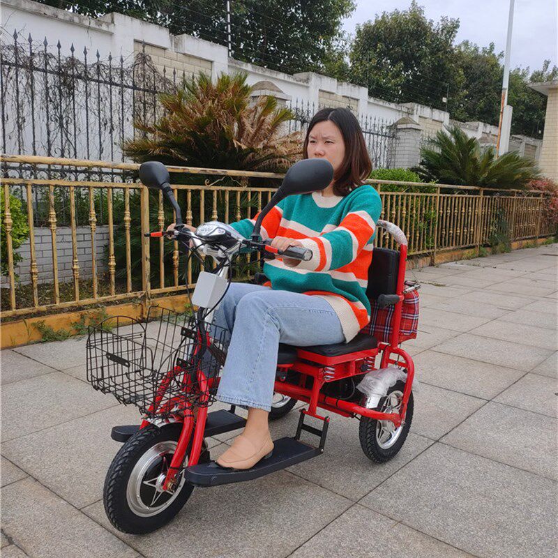 小型老人电动三轮车折叠电瓶车残疾人电动三轮车电动自行车fzcwbk