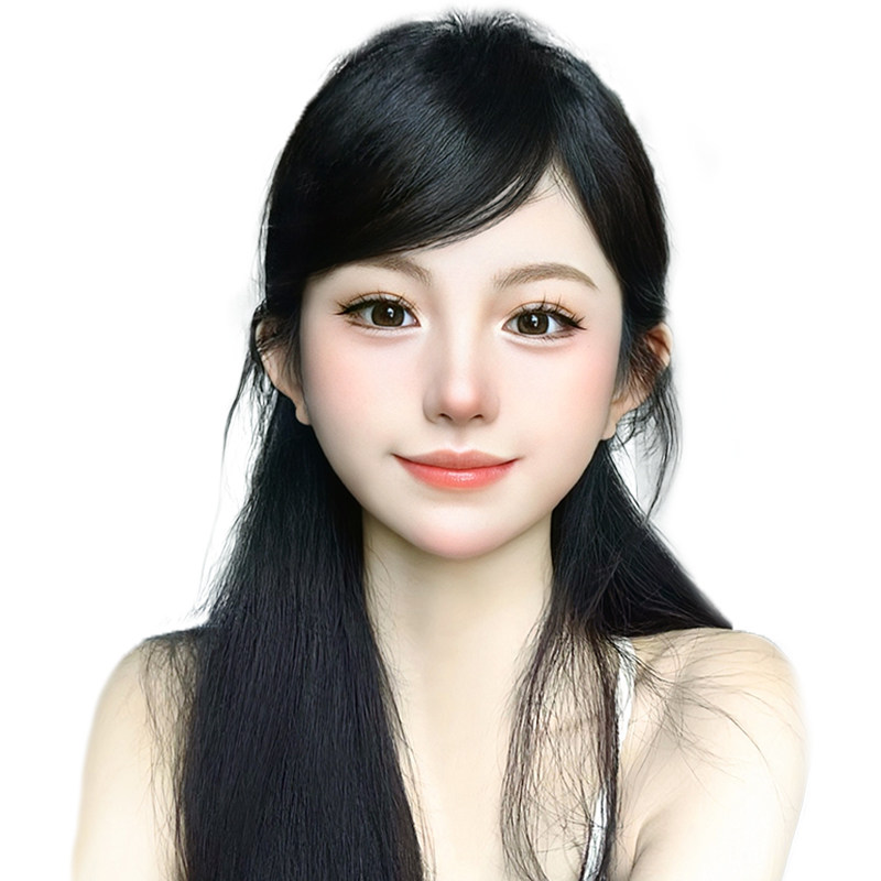 真发斜浏海假发女自然前额空气浏海隐形无痕假发浏海发际线假发片