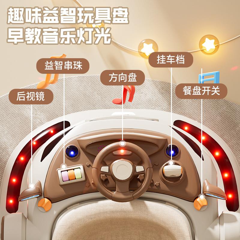 婴儿学步车防o型腿多功能防侧翻学走路助步车2025款可折叠手推车