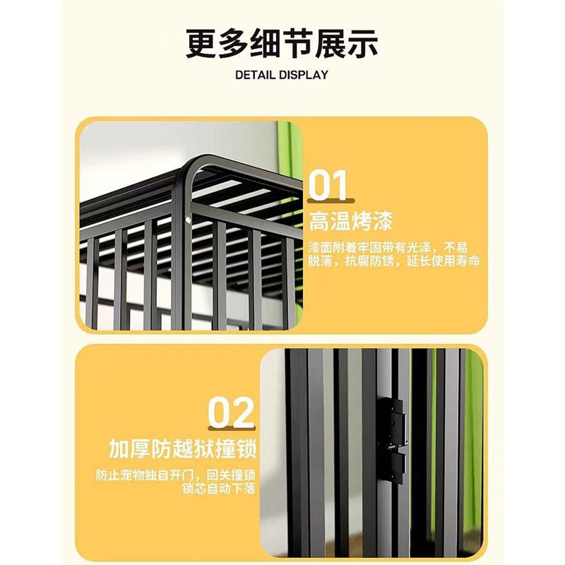 狗笼子多开门方管宠物笼带厕所小型中大型犬舍可移动金毛泰迪狗窝