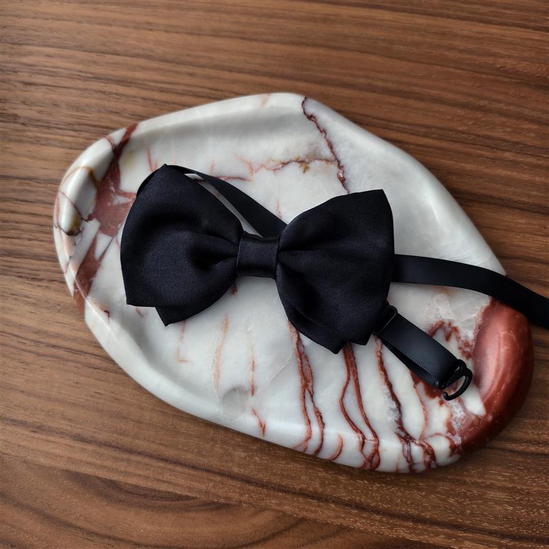 BowTie桑蚕丝古典黑色绅士宴会领结简约大气男士领结婚礼质感搭配