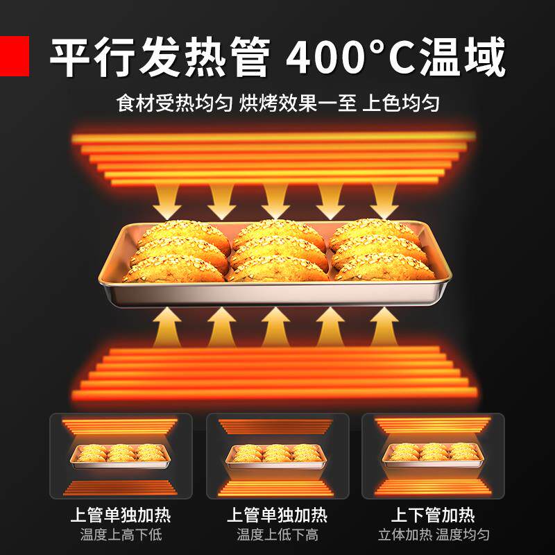 创奈电烤箱商用大容量烘焙专用燃气双层披萨面包蛋糕商业烤炉摆摊