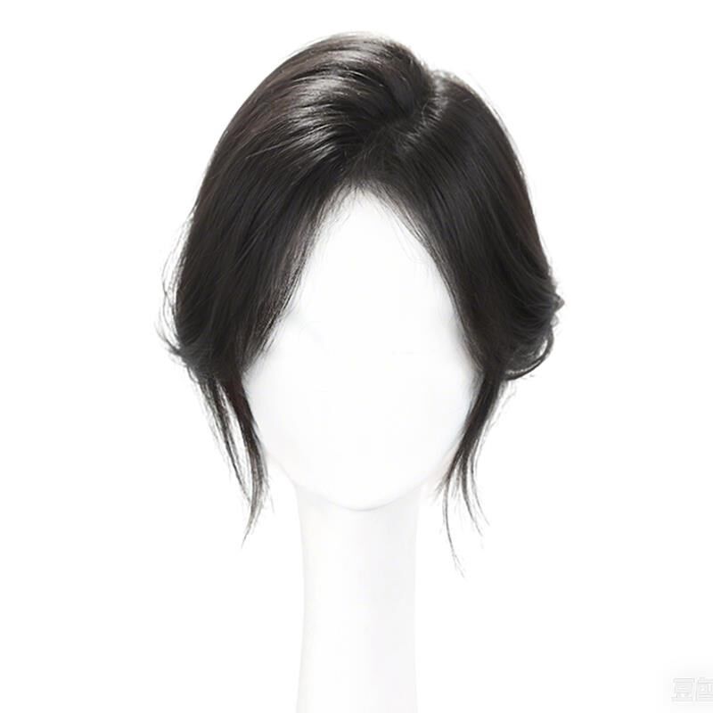 发缝贴刘海假发女片头颅顶全真发无痕量前额隐形额头胎毛轻薄蓬松
