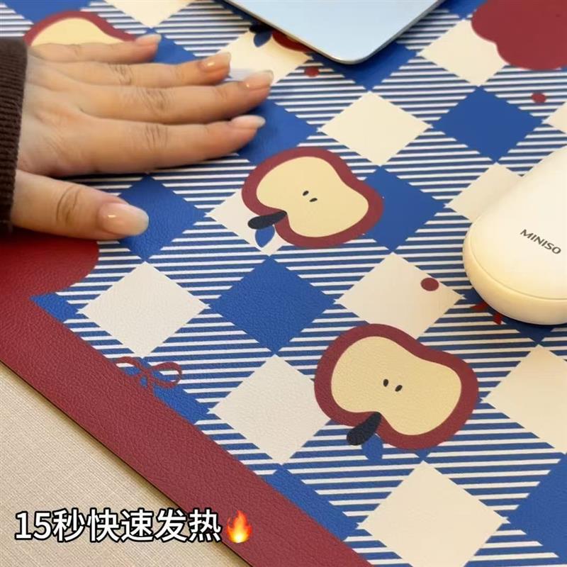 ONE 加热鼠标垫发热垫暖桌垫电脑键盘暖手桌垫保暖学习写字暖手垫